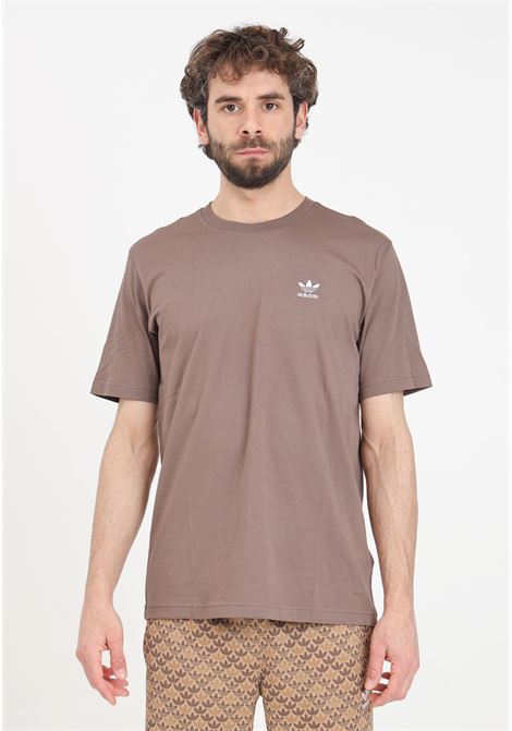 Brown Trefoil essentials men's t-shirt ADIDAS ORIGINALS | IR9688.